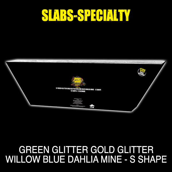 Green Glitter Gold Glitter Willow Blue Dahlia (each)
